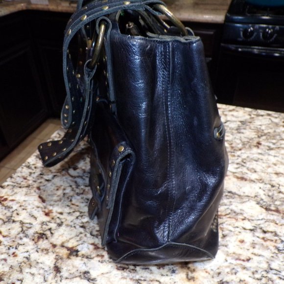 Betsey Johnson Handbag Leather Studded Black purse - Picture 4 of 15